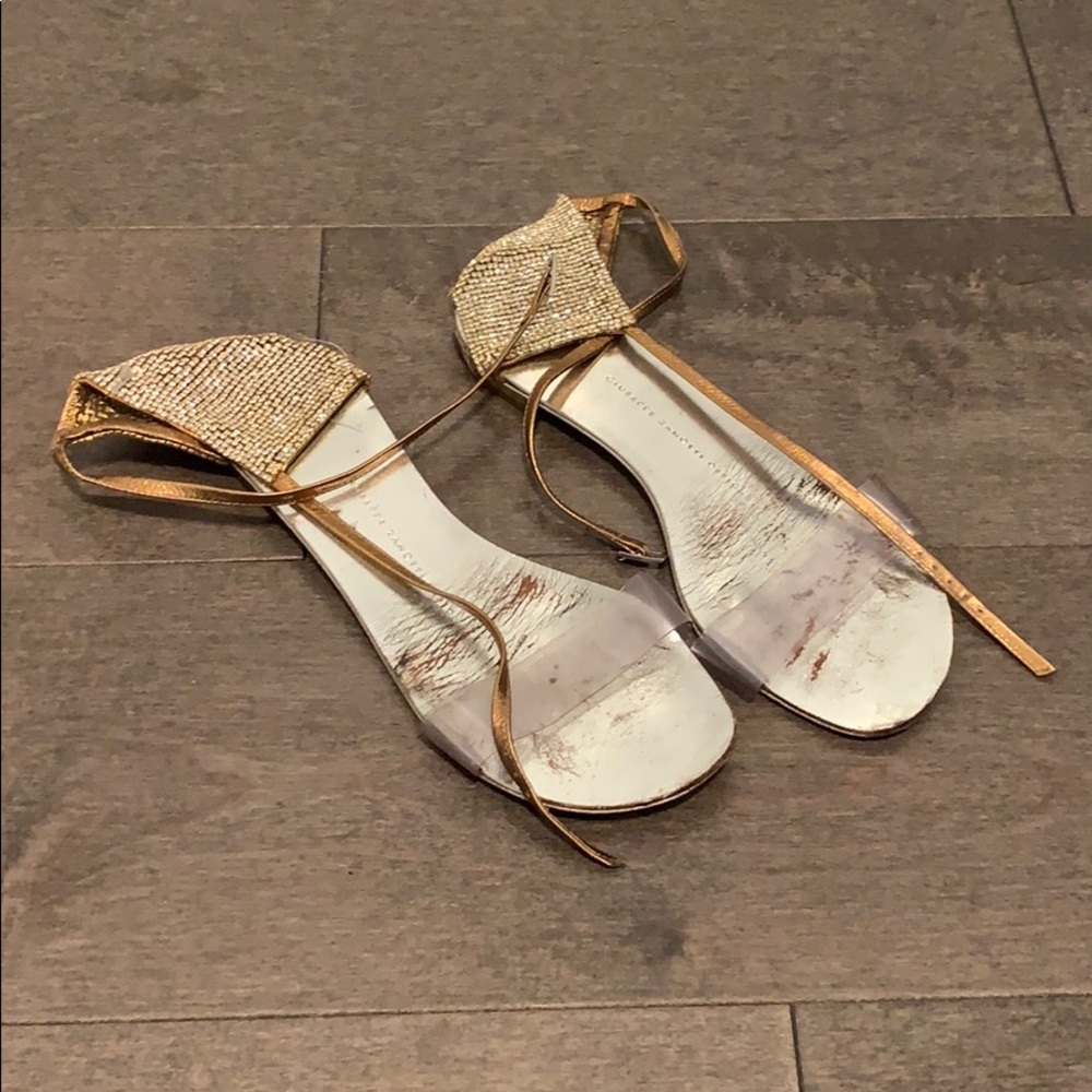 Giuseppe Zanotti sparkly crystal flat sandal